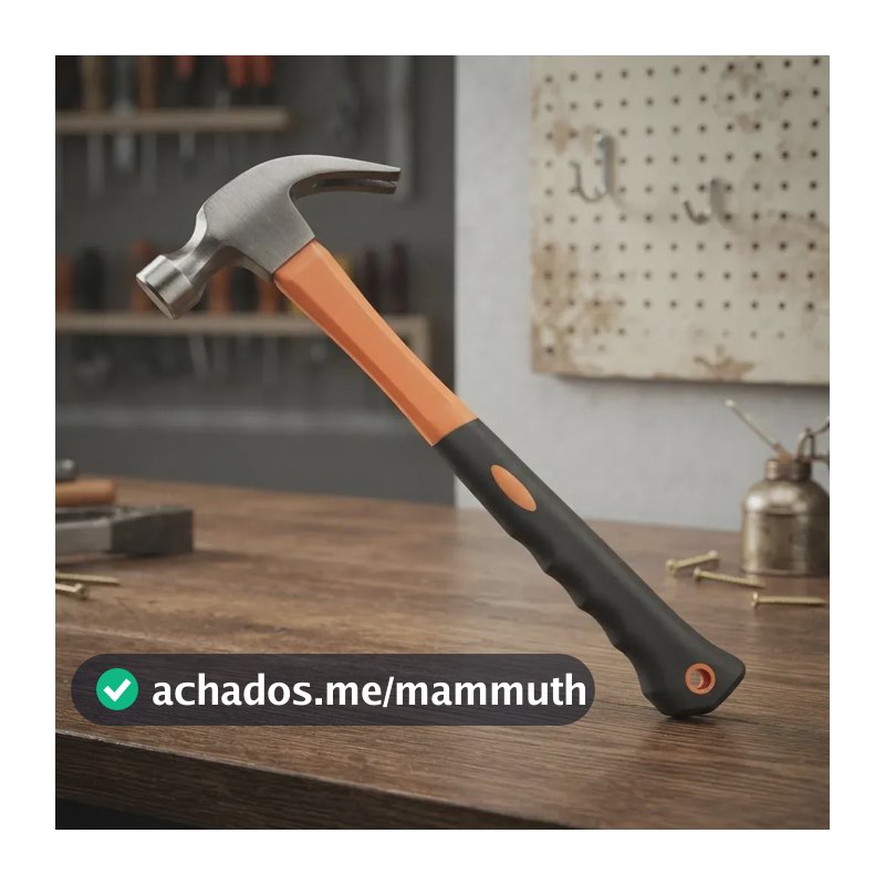 Martelo Manual de Unha 23mm 330g cabo de Fibra Emborrachado