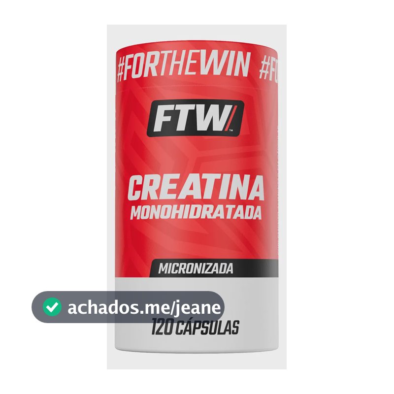 Creatina Monohidratada Micronizada Pote 120 Cápsulas - FTW