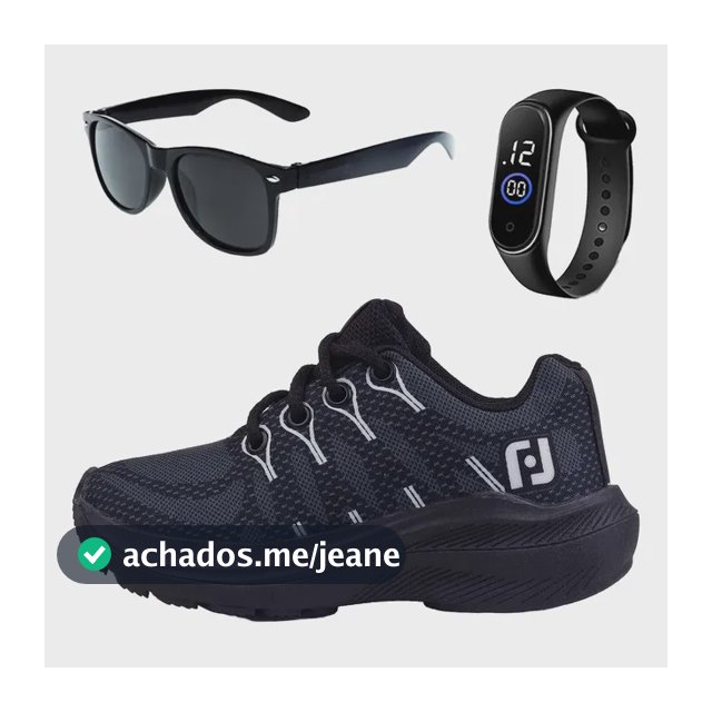 Kit Tenis Infantil Casual Meninos Meninas + Óculos E Relógio