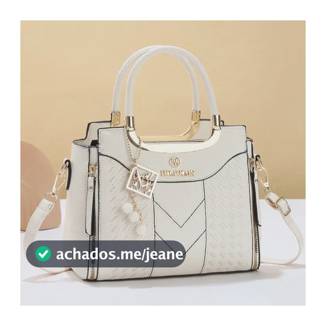 Bolsa Estruturada Com Alças De Mão Feminina Bege