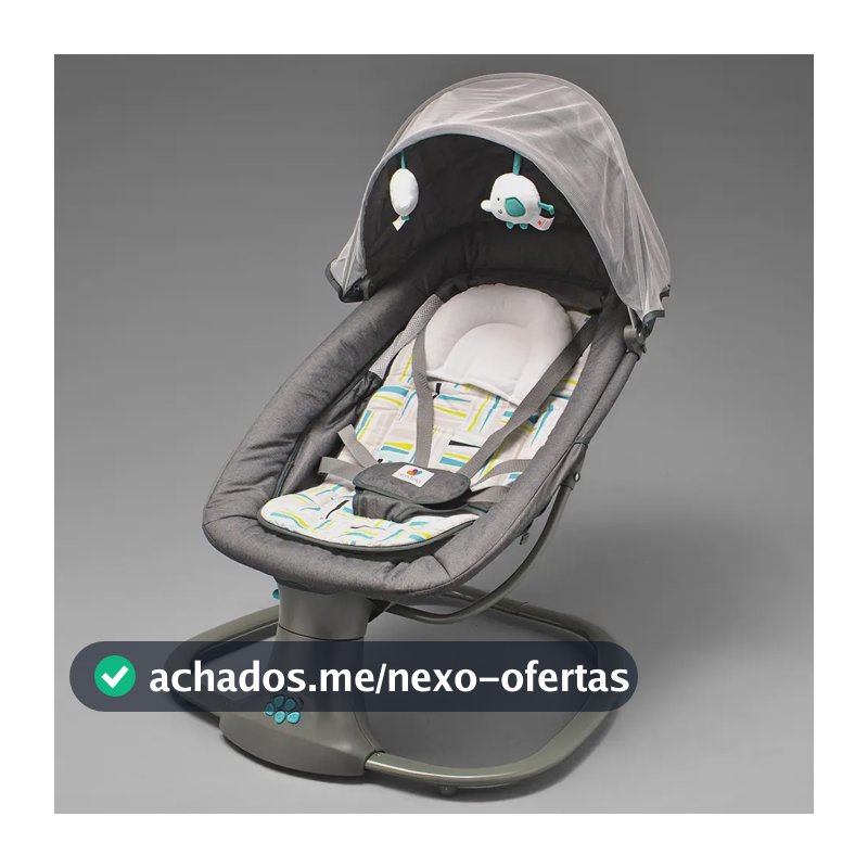 Cadeira de balanço para bebê Mastela Premium elétrica cinza/verde