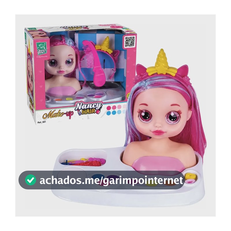 Boneca Nancy Hair Make-up Com Maquiagem E Acessórios Menina
