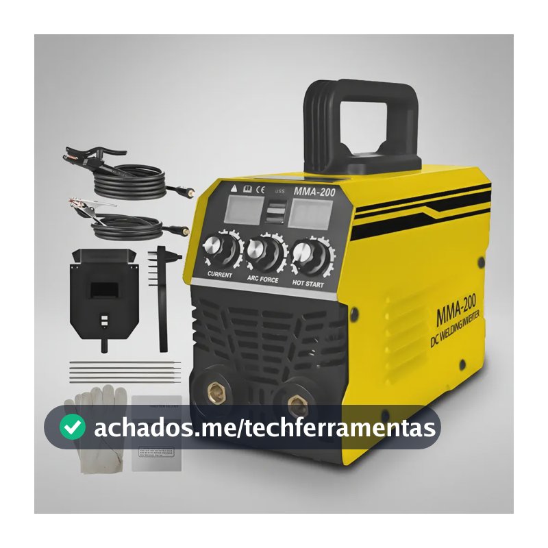 Máquina De Solda Inversora Mma-200 Bivolt Portátil + Brindes Mma-200 110v/220v