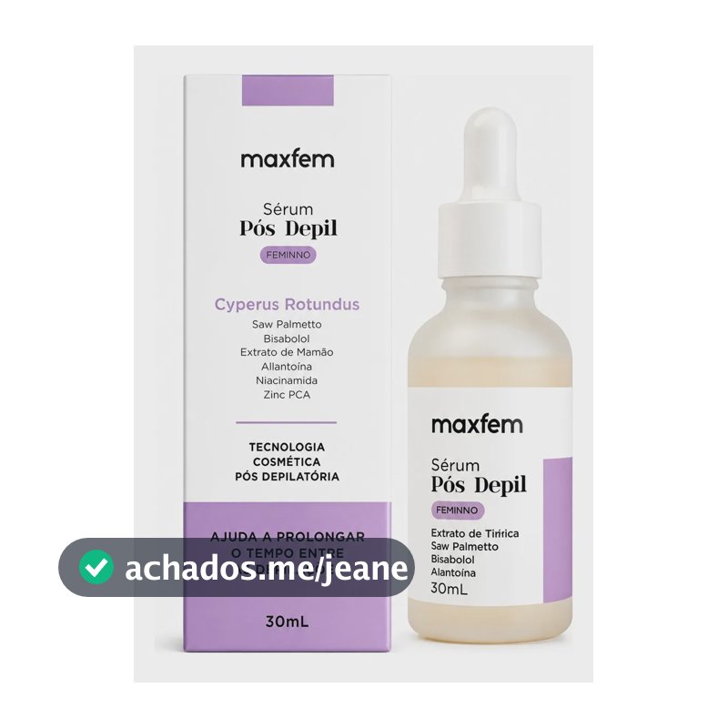 Sérum Pós Depilação Maxfem Hidratante Pele Calmante 30ml Serum Pos Depil 30ml Maxfem