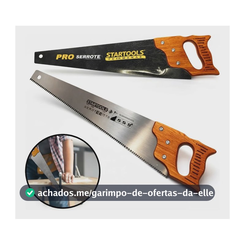 Serrote Para Madeira 18 Profissional Dentes Temperado Aço Marrom Marrom