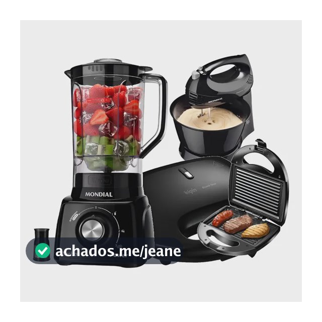 Kit Mondial Liquidificador + Sanduicheira + Batederia 220v