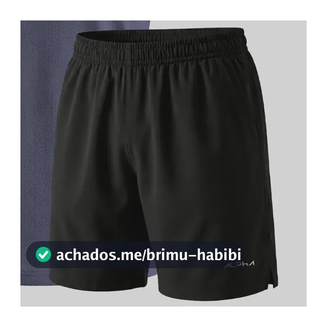 Kit Bermuda+camiseta Lobo Dry Fitness Academia Alpha