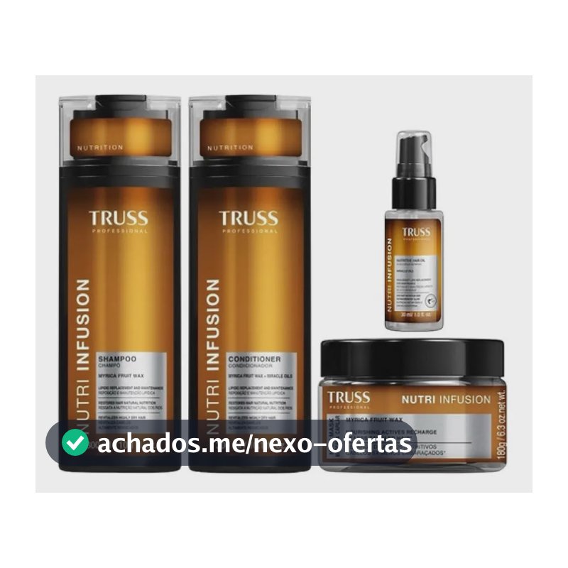 Kit Nutri Infusion Sha + Condic + Mascara + Óleo 30ml Truss