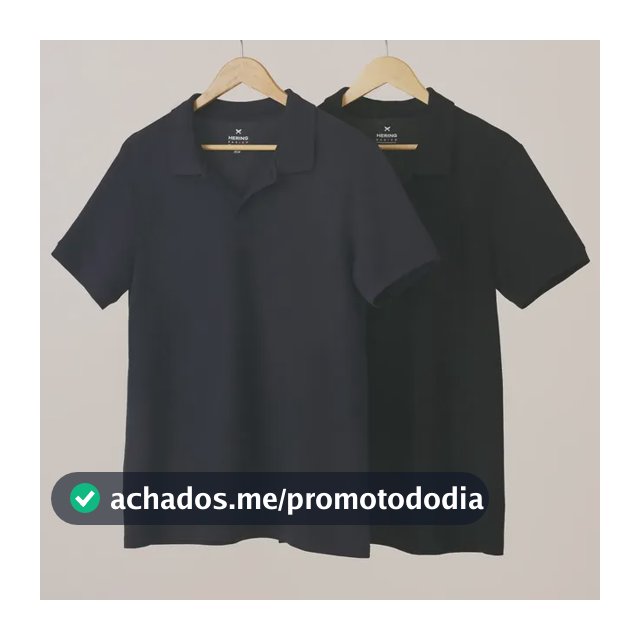 Kit Com 2 Camisas Polo Básicas Masculinas Hering