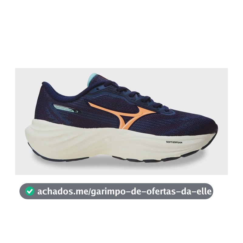 Tênis Feminino Goya 3 Mizuno Marinho/papaia Liso 35 Br