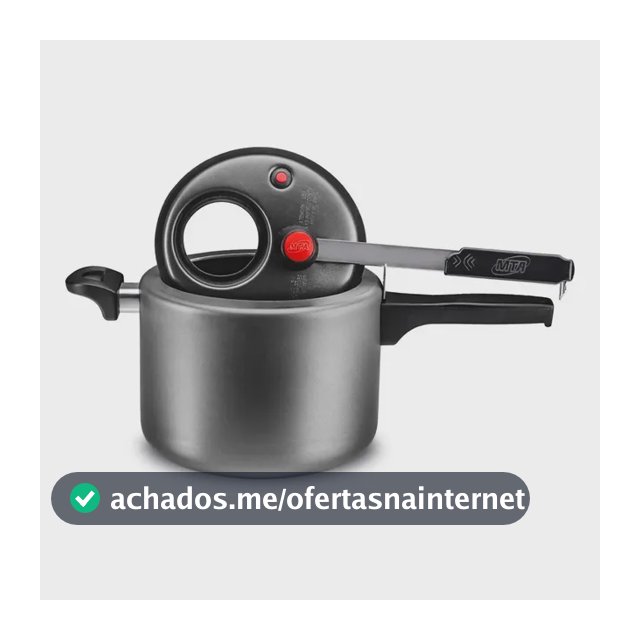 Panela de Pressão 4.5L Grafite MTA Antiaderente Visor Vidro