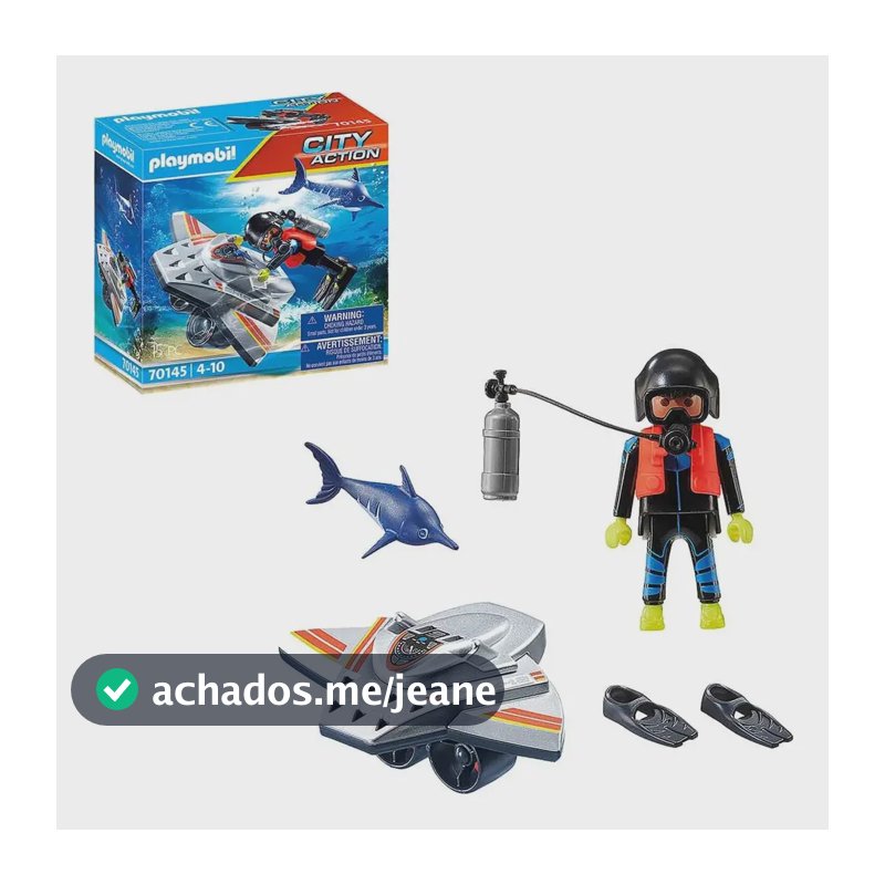 Playmobil Scooter De Mergulho City Action 15 Peças - Sunny