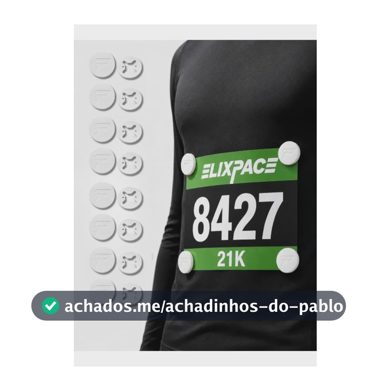 Botão Porta Número Peito Branco Corrida Kit 8 Unid Elixpace Branco Corrida
