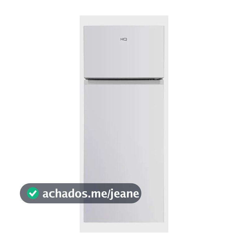 Geladeira Duplex 230 Litros HQ Branca 2 Portas Degelo Manual Freezer 45 L Baixo Consumo HQ-230RDFS