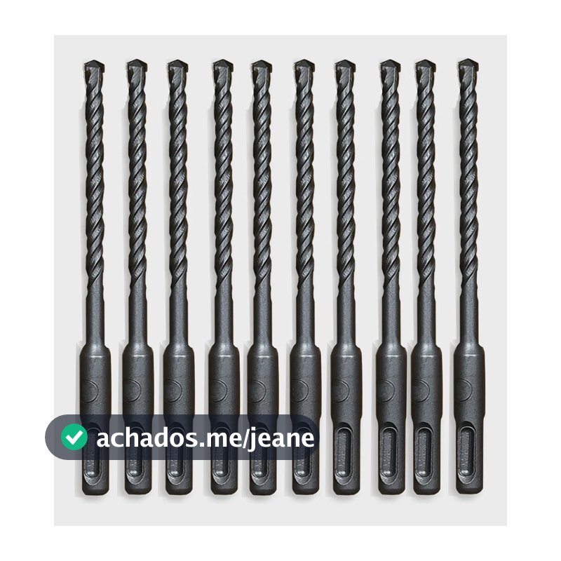 Kit 10 Brocas Fertak De Videa Encaixe Sds Plus 6x160mm