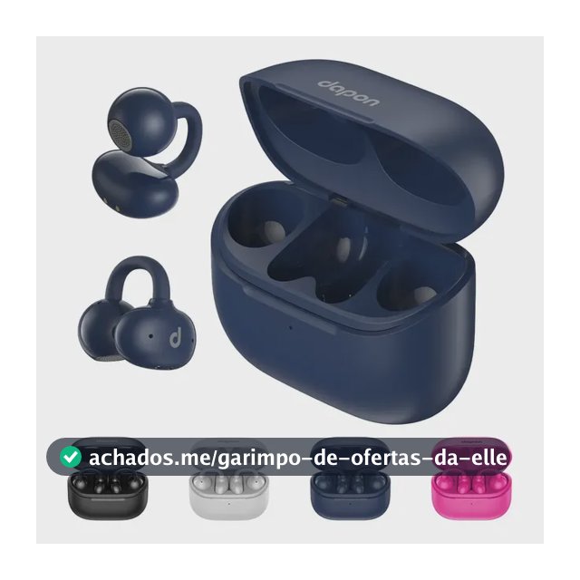 Fone Open Ear Dapon Dpf25 Bluetooth 6.0 Sem Fio Azul