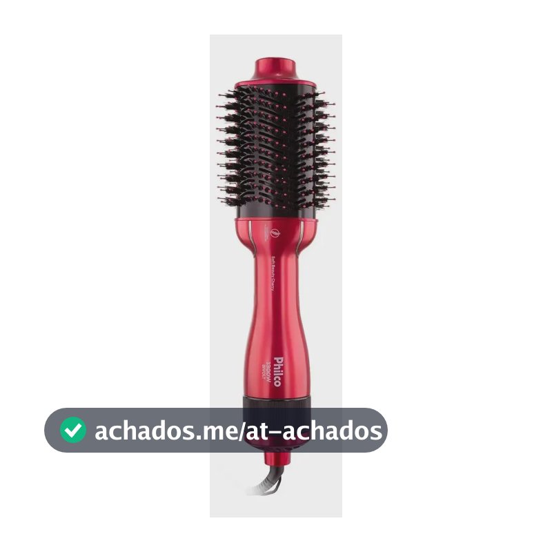 Escova Secadora de Cabelos Soft Beauty Cherry Philco Pec13 1300w 4 em 1 seca, alisa, modela e dá volume