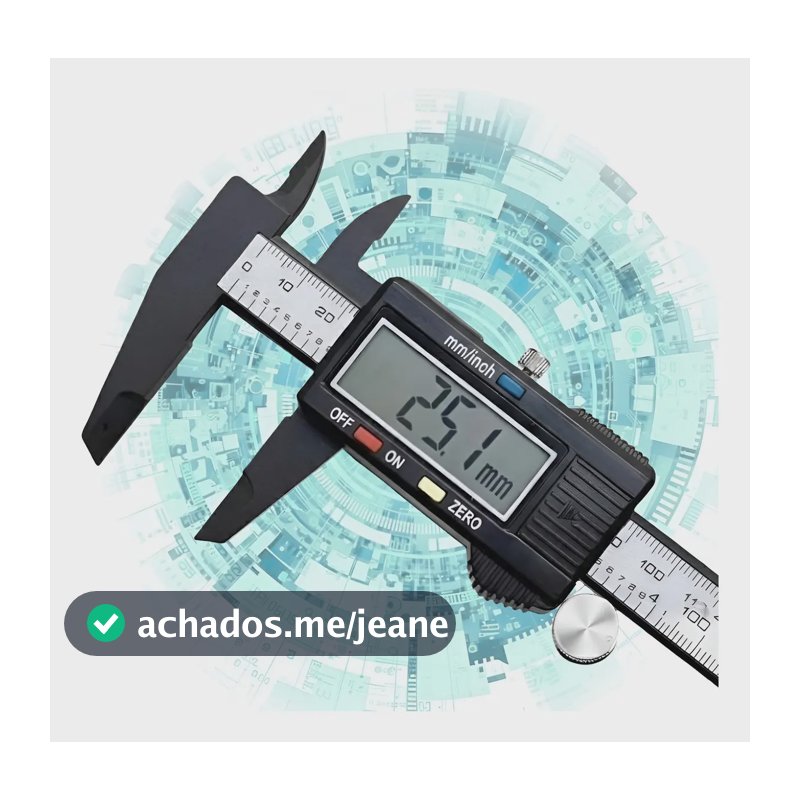 Paquímetro Digital De Alta Precisão Ferramenta De Medição Profissional 150mm (6 Polegadas) + 2 Baterias