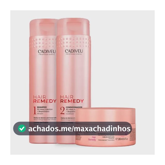 Kit Sh. Cond. E Mascara Hair Remedy 200ml - Cadiveu