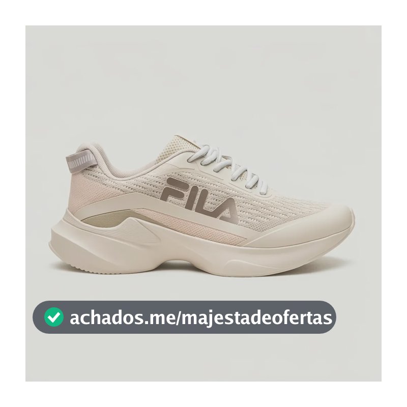 Tênis Fila Progress Lite 2 Feminino Original Academia Treino Bege Logomarca 38