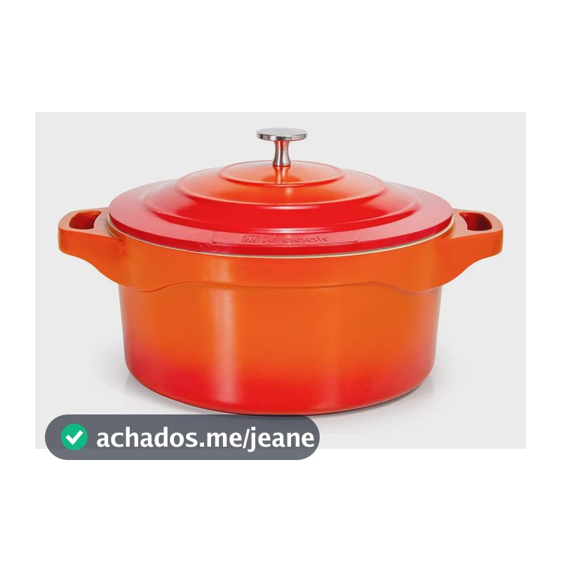 Caçarola Le Cook 32 Cm Capas De Silicone Para Alças Lc1805 Cor Laranja