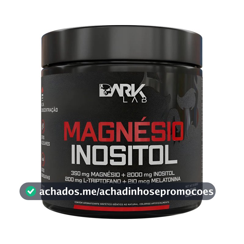 Magnésio E Inositol Taurina Melatonina 300g Dark Lab Maracujá - 50 Doses