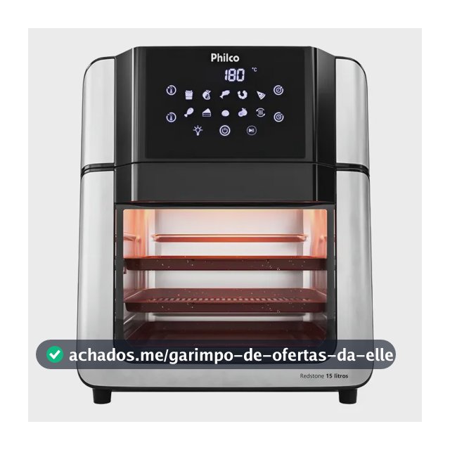 Air Fryer Oven Philco 15l Painel Digital Paf15a Cor Preto
