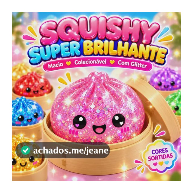Squishy Brinquedo Antistress Macio Brilhante Bolinha Raro Brilhante