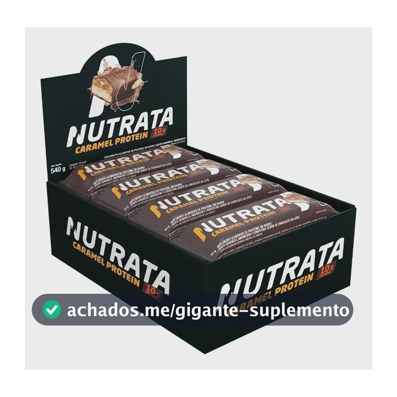 Barra de proteína Nutrata sabor Caramelo x 45g 12 un