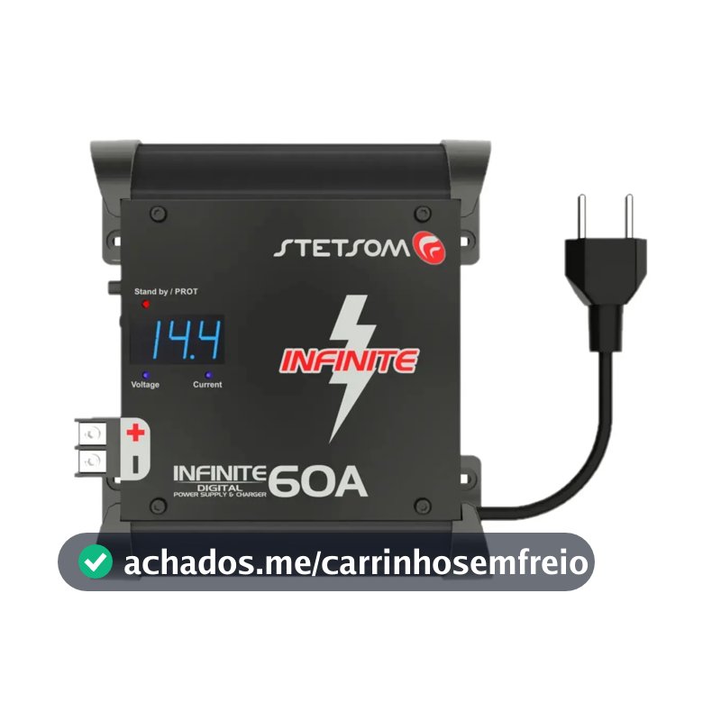 Fonte Carregador Stetsom Infinite 60A Para Som Automotivo e Bateria Bivolt