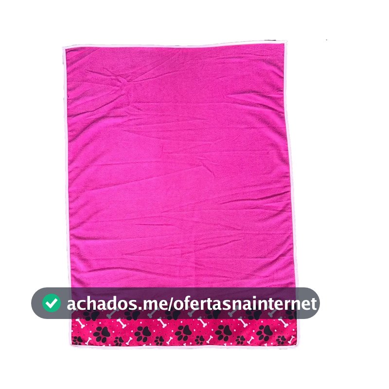 Toalha Pet Absorvente Gato Cachorro Algodão Poliéster Macia Cor Pink