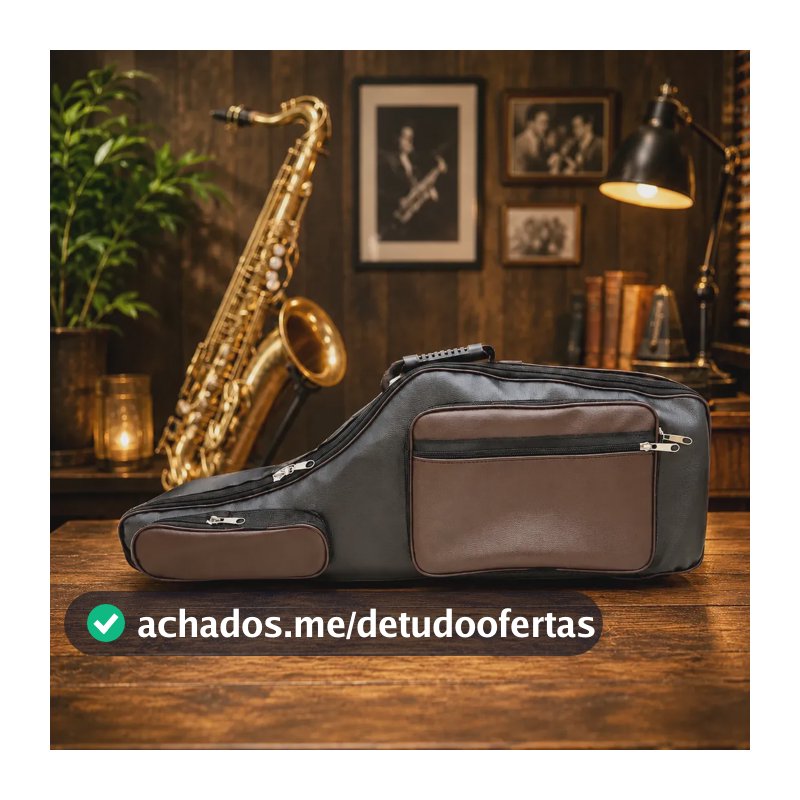 Capa Semi Case Acolchoada Para Sax Tenor Lona Marítima