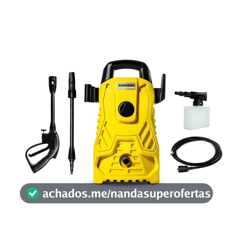 Lavadora de Alta Pressão Kärcher Compacta 1.500 PSI/Libras 1400W 300L/h com Aplicador de Detergente e Lança Regulável 220v