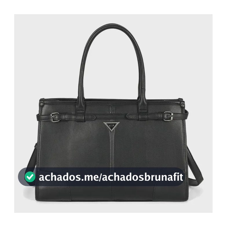 Bolsa Passeio Feminina Alça Gash Pu Bs72949ga Preto Lisa Metal