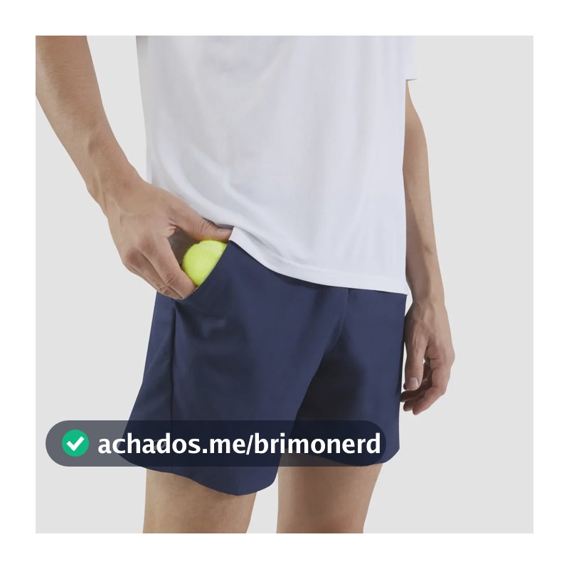 Shorts Masculino De Tênis Dry 100 Artengo Azul-marinho Liso M