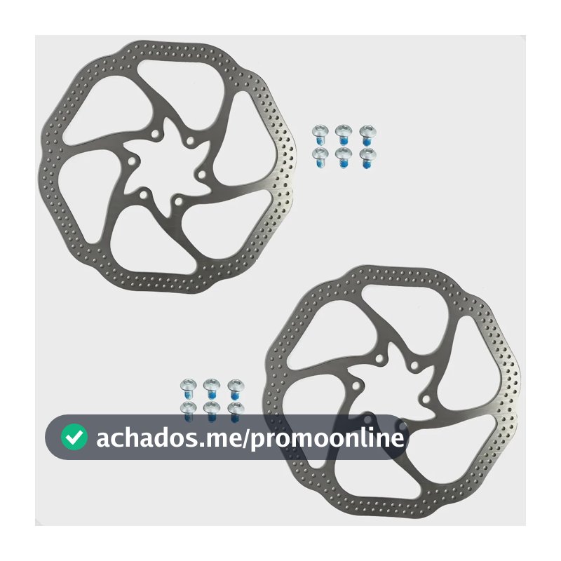Kit Disco Freio Rotor Bike 160 180 Mtb Par Com Parafusos 160mm