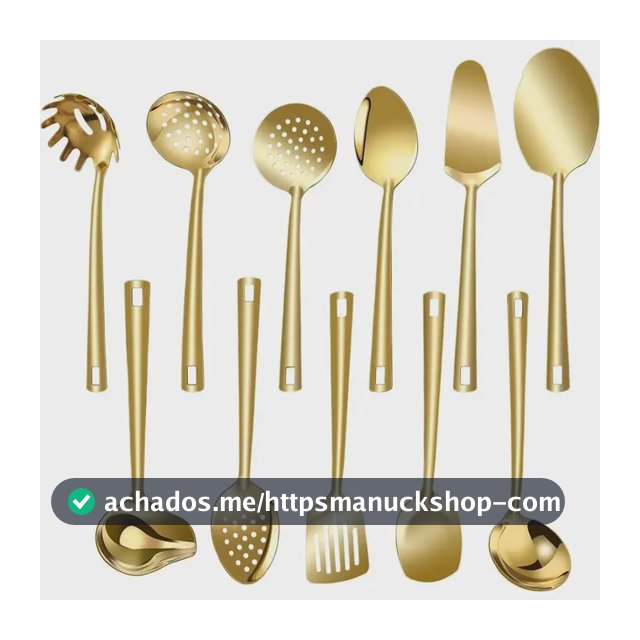 Kit Faqueiro Dourado Luxo Jogo Talheres Inox 11 Pçs Dourado