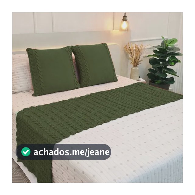 Kit Peseira Manta Tricot Cama King Aconchego + 2 Capas 45cm