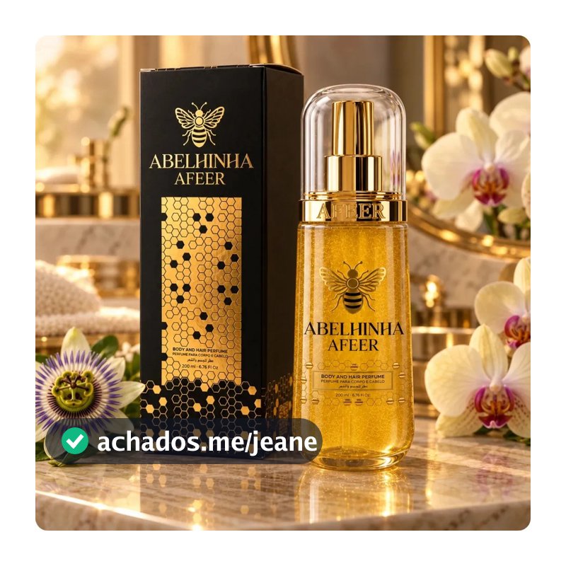Body Splash Perfume Abelhinha Atheeri Afeer Body and Hair Spray Corporal E Capilar 200ml Árabe Sensação Feminina Bbb