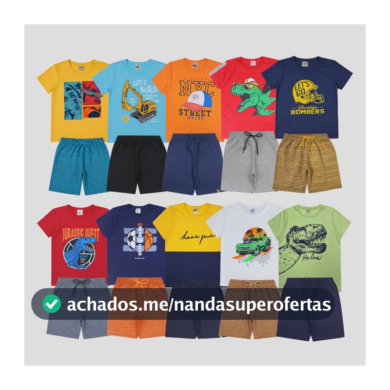 Kit Verão 10 Peça Menino Infantil 1 Ao 8 Atacado Masculino Sortido 8