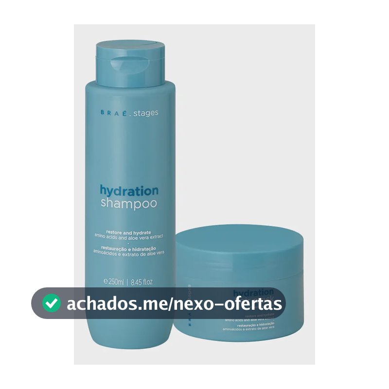 Kit Braé Stages Hydration Shampoo Máscara (2 Produtos)