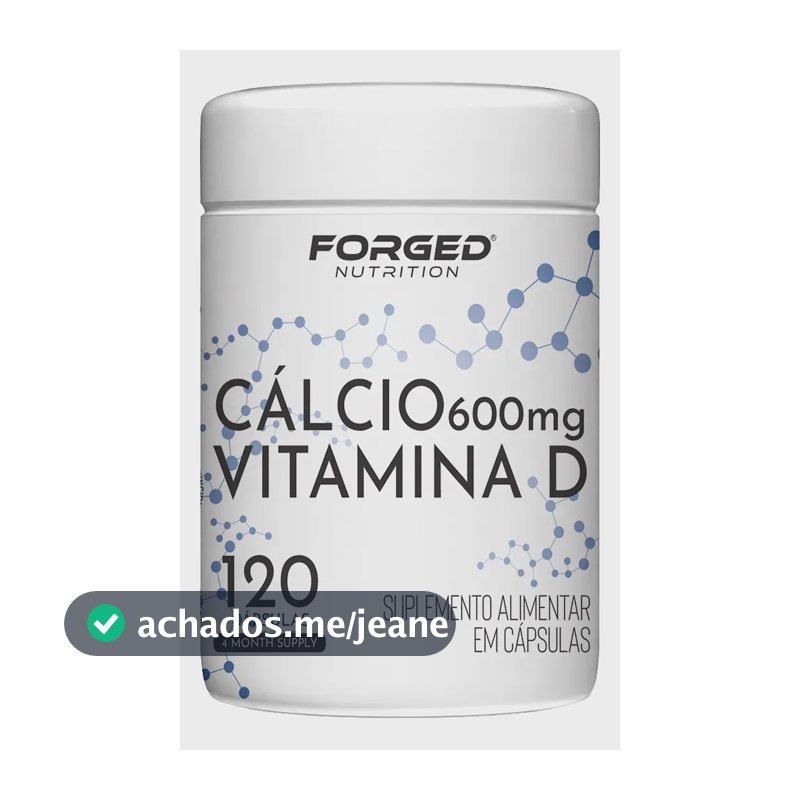 Cálcio 600mg + Vitamina D 120 Comprimidos, Gestante, Ossos, Suplemento Alimentar - Forged Nutrition