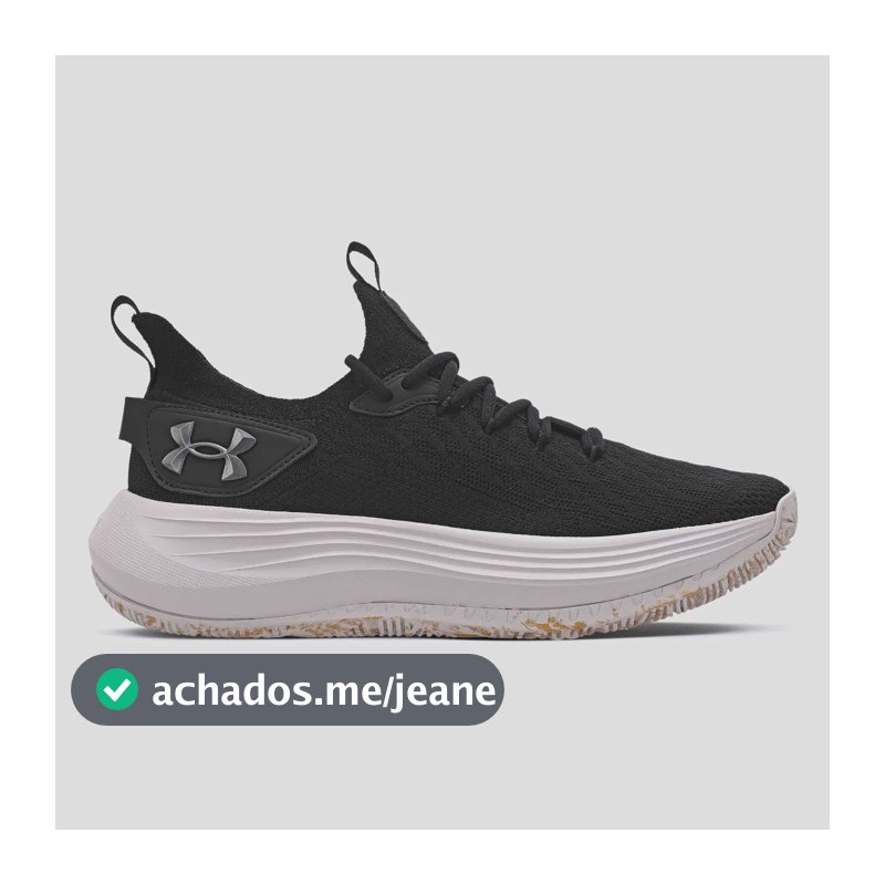 Tênis Masculino Hooper Under Armour Black/white/metpewter Liso 39