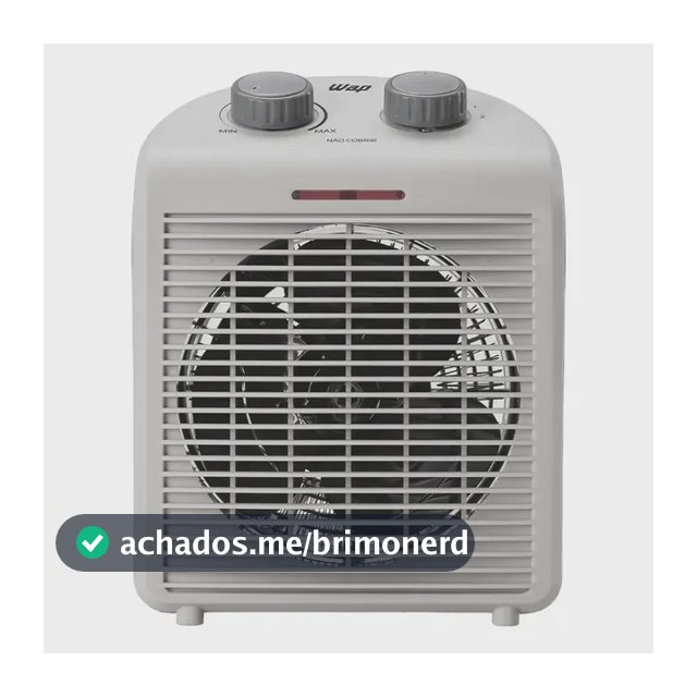 WAP Air Heat FW009371 Aquecedor Elétrico Portátil 3 em 1 220V Potência 2000W Triplo Sistema Segurança