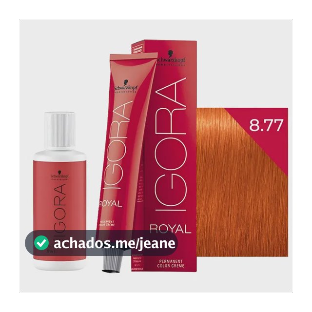 Tinta De Cabelo Igora Tons Cobre 8.77 9.7 7.77 6.77 + Ox 20v