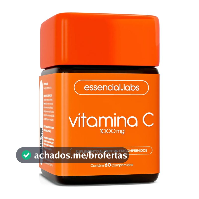 VITAMINA C 1000mg - Fórmula Concentrada e 100% PURA - 60 Doses