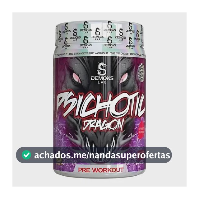 Pre Treino Psichotic Dragon Fruit Punch 300g - Demons Lab Suco De Frutas