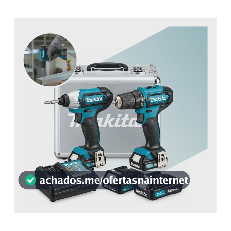 Kit Parafusadeira Furadeira Makita Clx224sax 12v Com Maleta