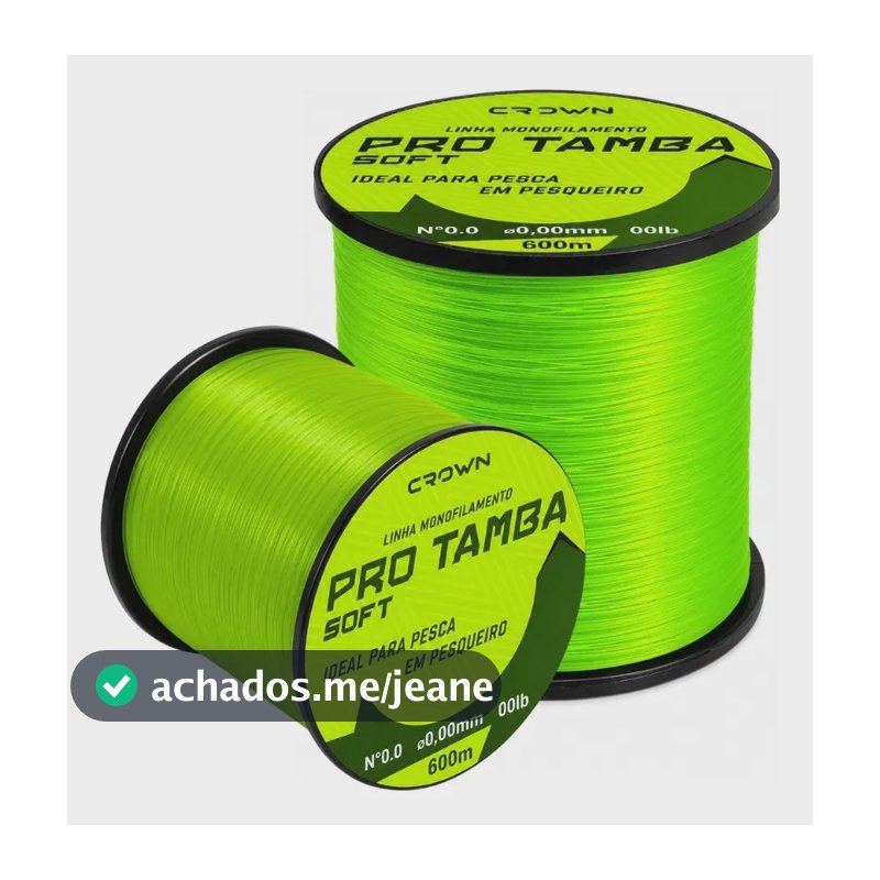 Linha Monofilamento Crown Pro Tamba Soft 600m Bem Resistente Green (verde) 0,40mm - 32 Lbs