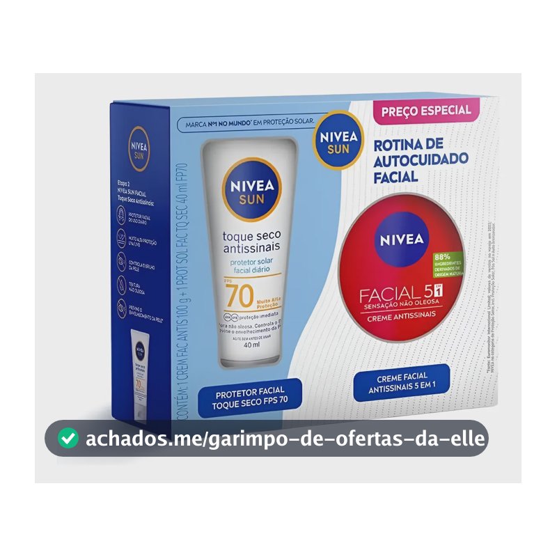 Kit Rotina De Autocuidado Facial Com Protetor Solar Toque S